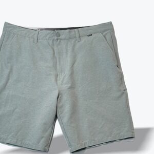 Hurley Mens Shorts Hybrid Spacedye Walk Sage Green Size 38